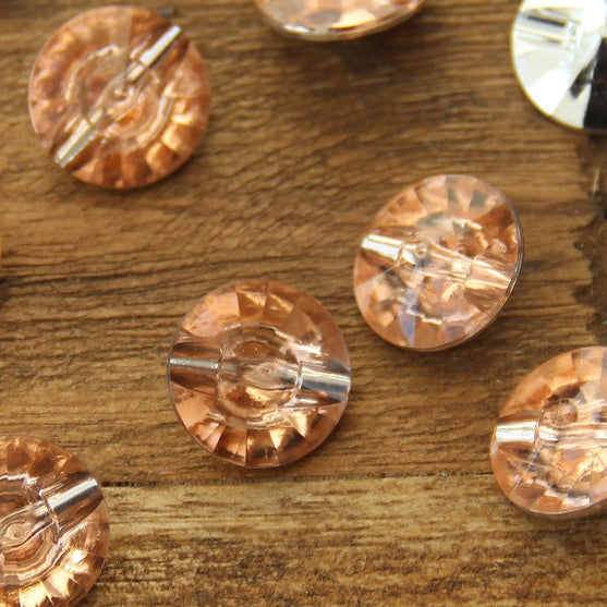 Crystal knopen met kanaal - 18 mm - Go Handmade
12