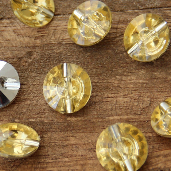 Crystal knopen met kanaal - 18 mm - Go Handmade
9