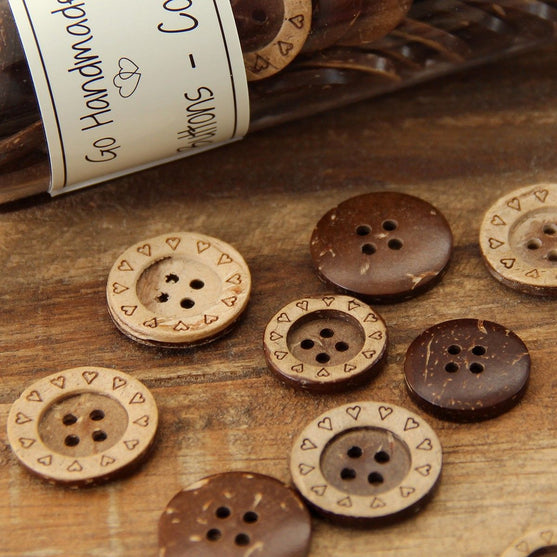 Kokos knopen - hart - Go Handmade
2