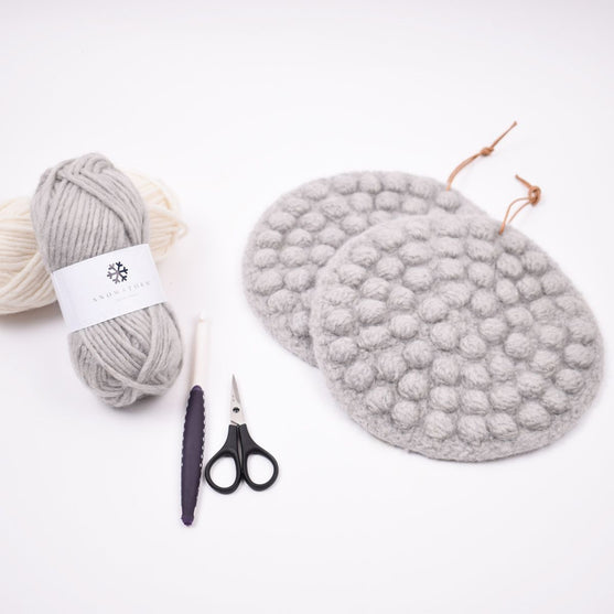 Gevilte pannenlappen met bobbels
2