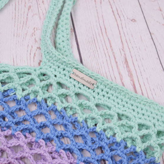 Strandtas - Pastel regenboog
3