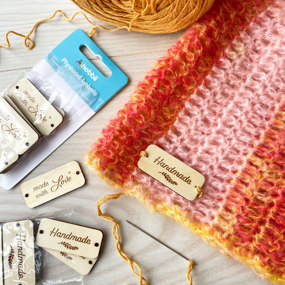 Houten labels - Made With Love - Hobbii
5