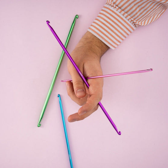 Dubbele Tunische haaknaaldenset 'Alu' - 28 cm - Hobbii
3