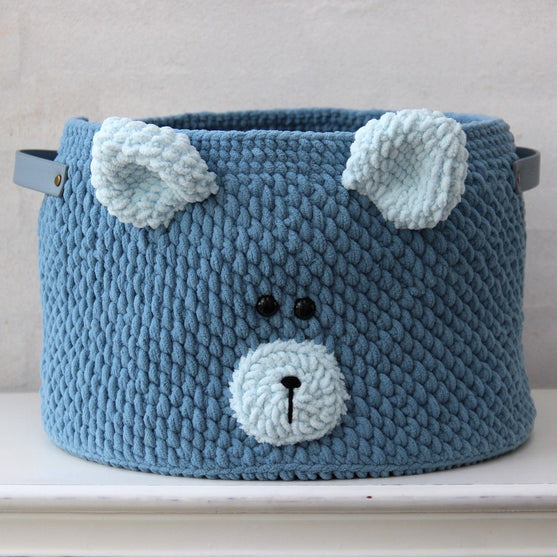 Teddy Basket Groot met PU lederen basis
2
