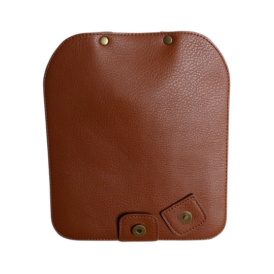 Tas Flap met magnetische knoop - Bruin/Brons - Go Handmade
6