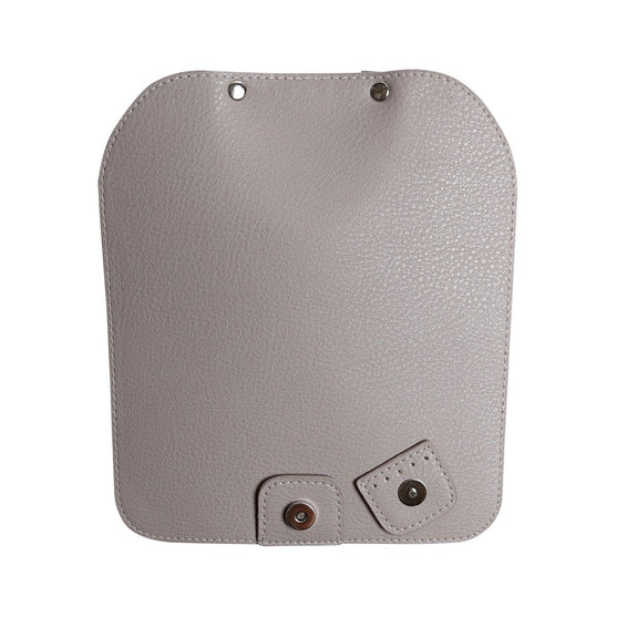 Tas Flap met magnetische knoop - Beige/Zilver - Go Handmade
6