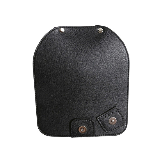 Tas Flap met magnetische knoop - Black/Silver - Go Handmade
5