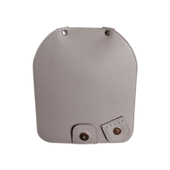 Tas Flap met magnetische knoop - Beige/Zilver - Go Handmade
5