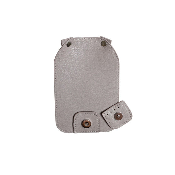 Tas Flap met magnetische knoop - Beige/Zilver - Go Handmade
4