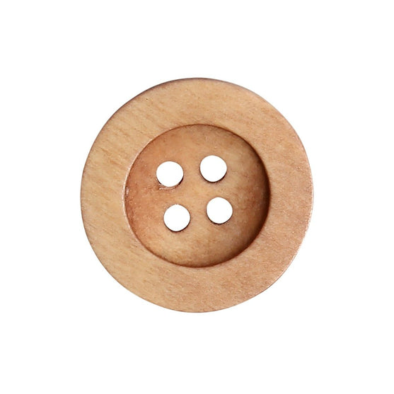 Houten knopen - Round Groove - Lichte - Go Handmade
2