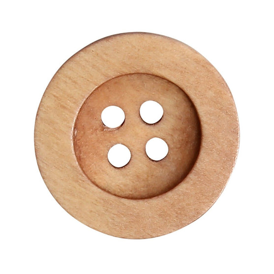 Houten knopen - Round Groove - Lichte - Go Handmade
3
