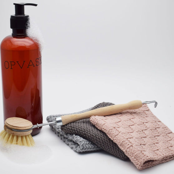 Gebreide vaatdoek in boordpatroon
3