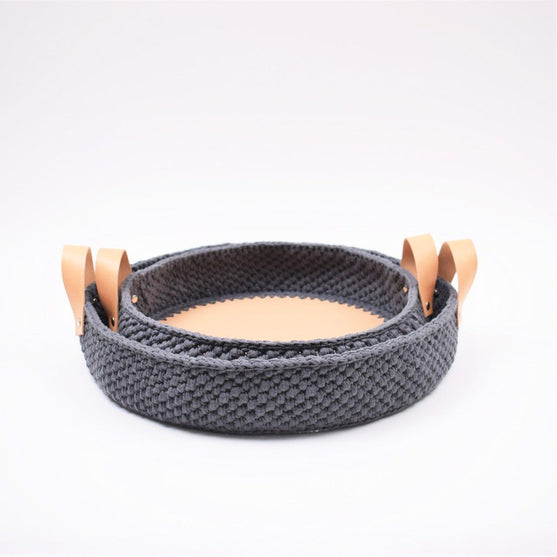 Ribbon Projectmand met Leren Bodem
3