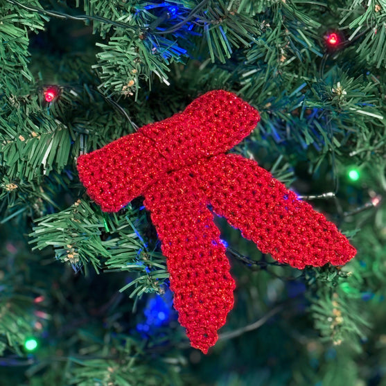 Gehaakte strik - Kerstversiering
5