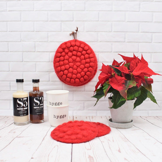 Kerstpannenlappen met bobbels
2