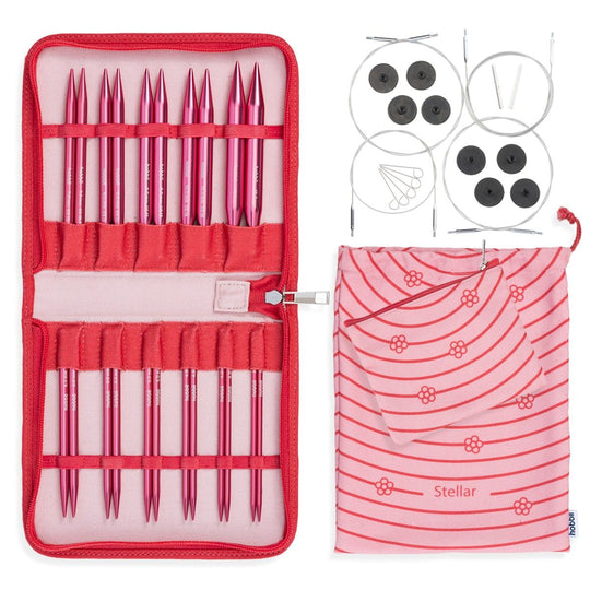 Stellar verwisselbare rondbreinaaldenset Deluxe - Coral - Hobbii