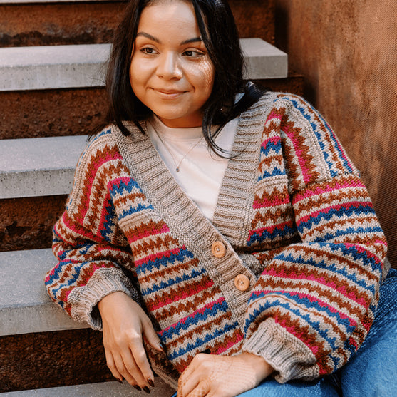 

Ottolie - Chevron Vest met Zakken
2