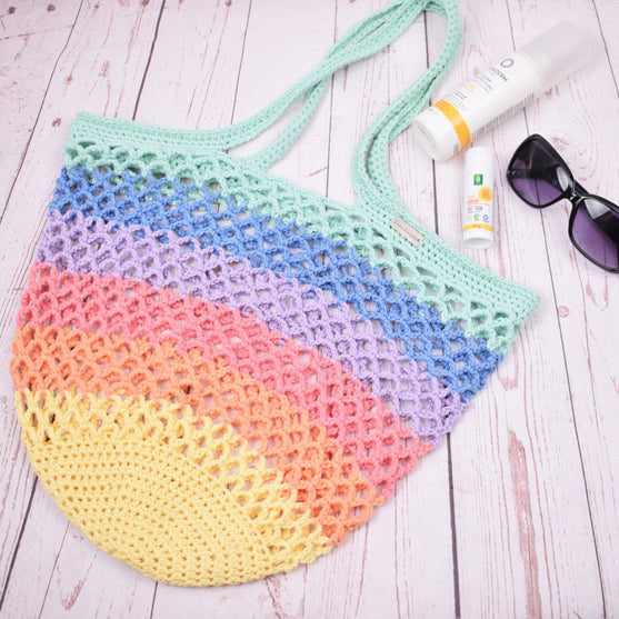 

Strandtas - Pastel regenboog
1