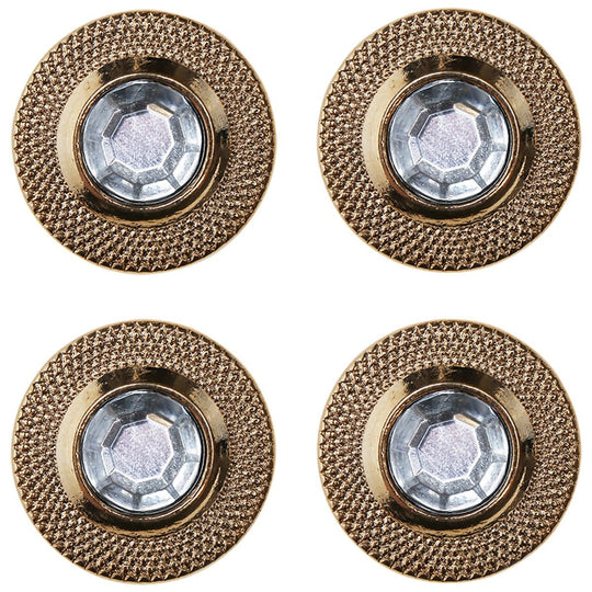 Knoopjes met strass-steen - 17 mm - 4 stuks - Go Handmade