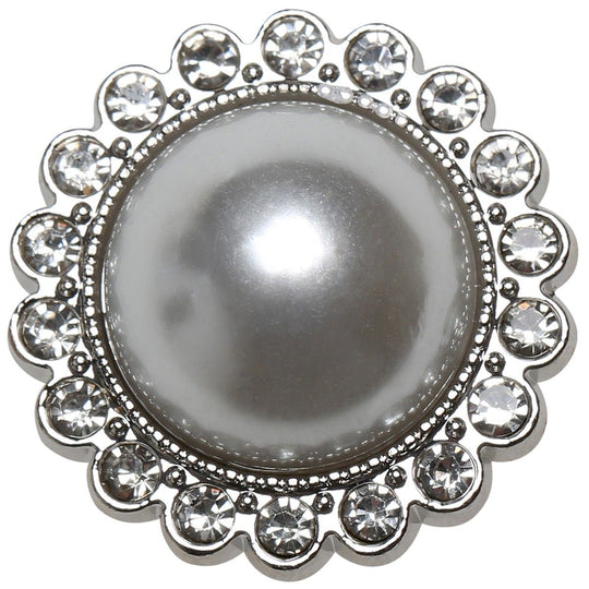 Parelknopen met strass - 21 mm - 4 stk - Go Handmade
