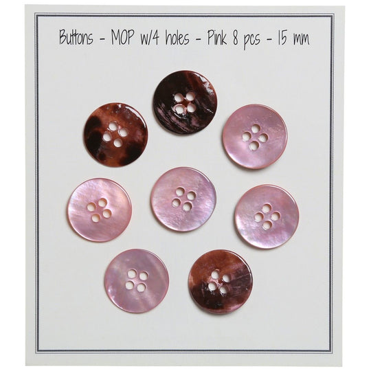 Parelmoer Knopen - Roze - Go Handmade