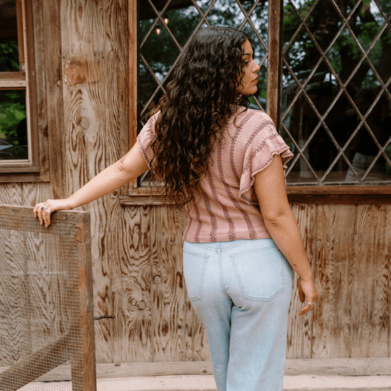 

Dalle de Verre - Shirt met Ruches Mouwen
9