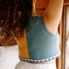 

Bevelled Tank - Mouwloze Intarsia Top
4