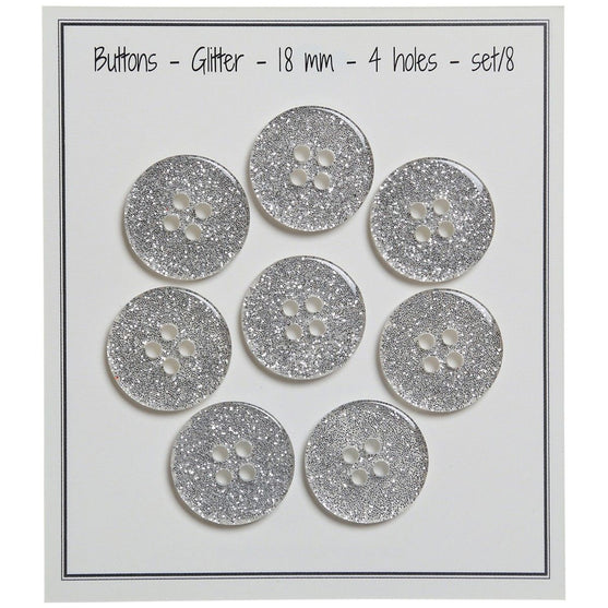 

Glitter Knopen - Zilver - Meerdere maten - Go Handmade
12