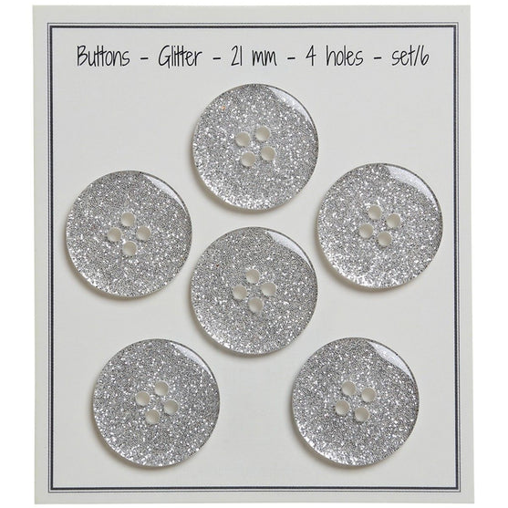 

Glitter Knopen - Zilver - Meerdere maten - Go Handmade
13