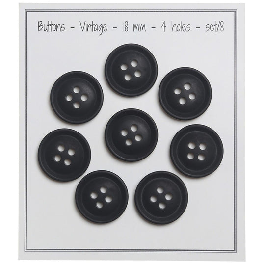 Vintage Knopen - Black - Meerdere maten - Go Handmade