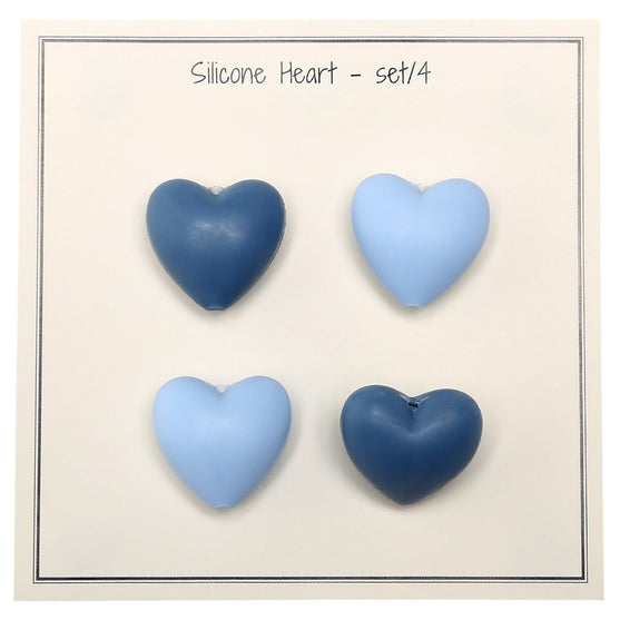 

Siliconen kralen - Hart - 4 stuks - Go Handmade
1