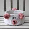 

Teddy Basket met PU lederen basis
2