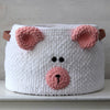 

Teddy Basket Groot met PU lederen basis
1