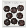 

Houten knopen - Round Groove - Donker - 8 stuks - Go Handmade
3