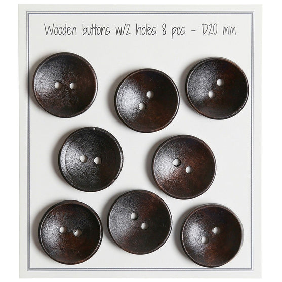 

Diepe houten knopen - Donker - 8 stuks - Go Handmade
4