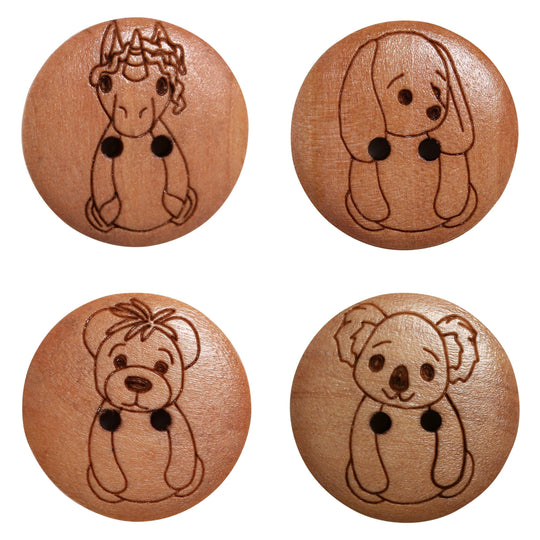 Dierenknopen - 17 mm - Go Handmade