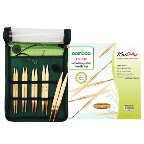 Bamboo Verwisselbare Rondbreinaaldenset - Dikke Breinaalden - KnitPro