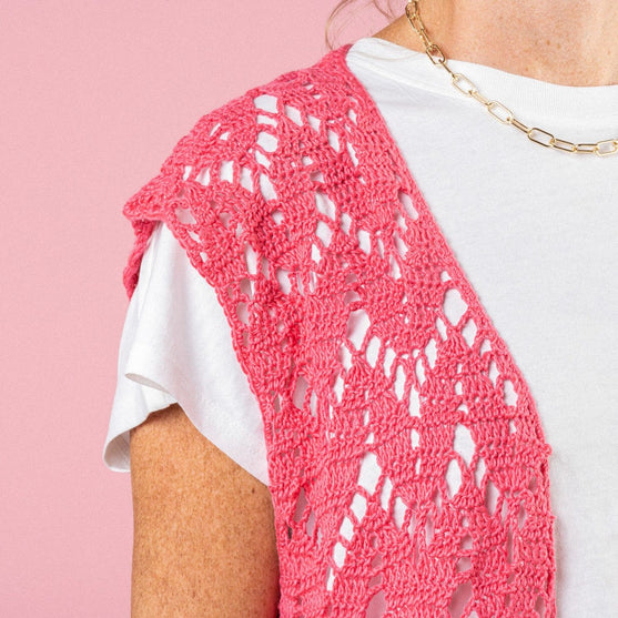 

Leaf Me On - Vest - Pink Collection
7