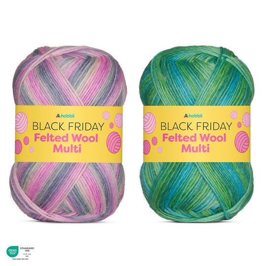 Black Friday Felted Wool Multi (Limited Edition) - Hobbii