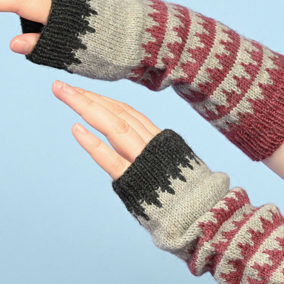 

Armwarmers met Fair Isle-patroon
2