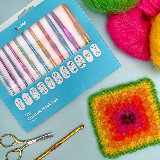 

Alu Haaknaaldenset - 11 maten - Hobbii
4