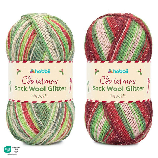 Christmas Sock Wool Glitter (Limited Edition) - Hobbii