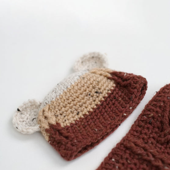 

Happy Bear - Babydeken en Muts
5