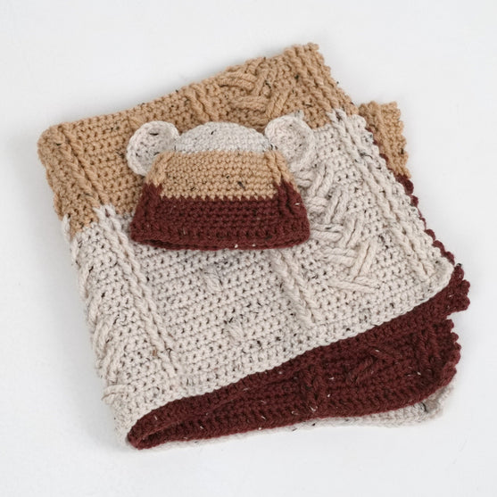 

Happy Bear - Babydeken en Muts
1