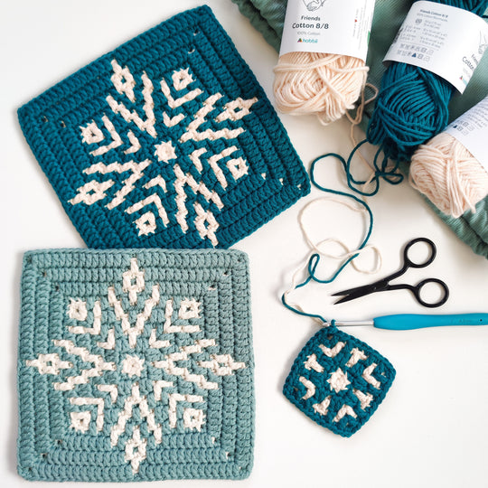 Ice Blossom - Mozaïek Vierkant