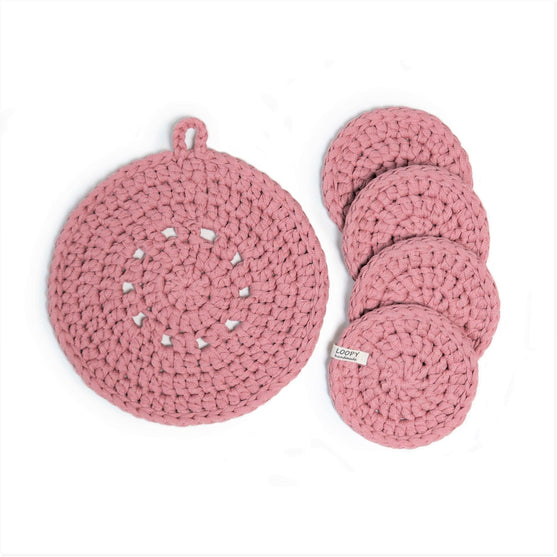 

Loopy - Onderzetters en Pannenlap
2