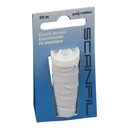 Scanfil Elastiekgaren - Wit - 20 meter
