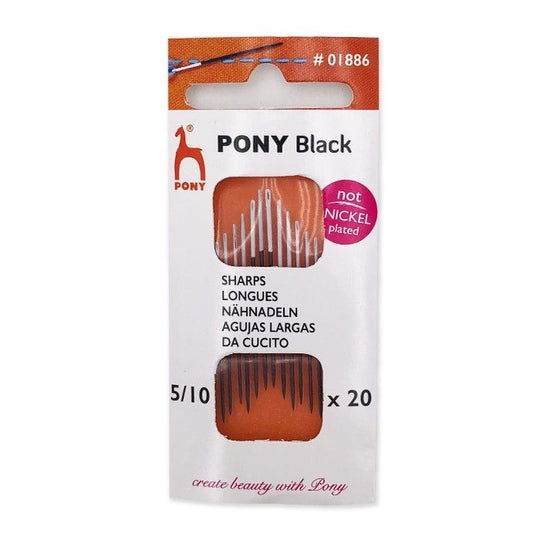 Black naainaalden in de maten 5/10 - Pony