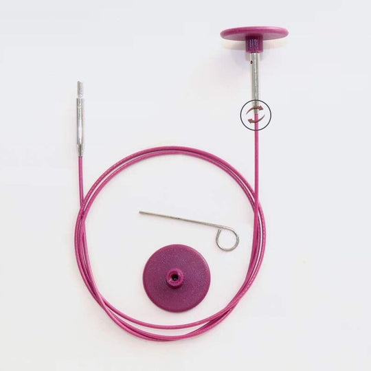 Swivel kabel - Purple - KnitPro