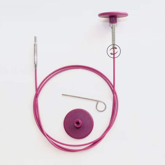 

Swivel kabel - Purple - KnitPro
1